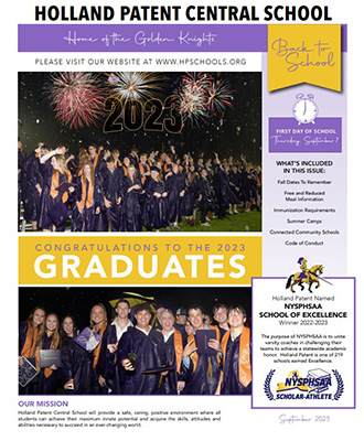  Front page of newsletter